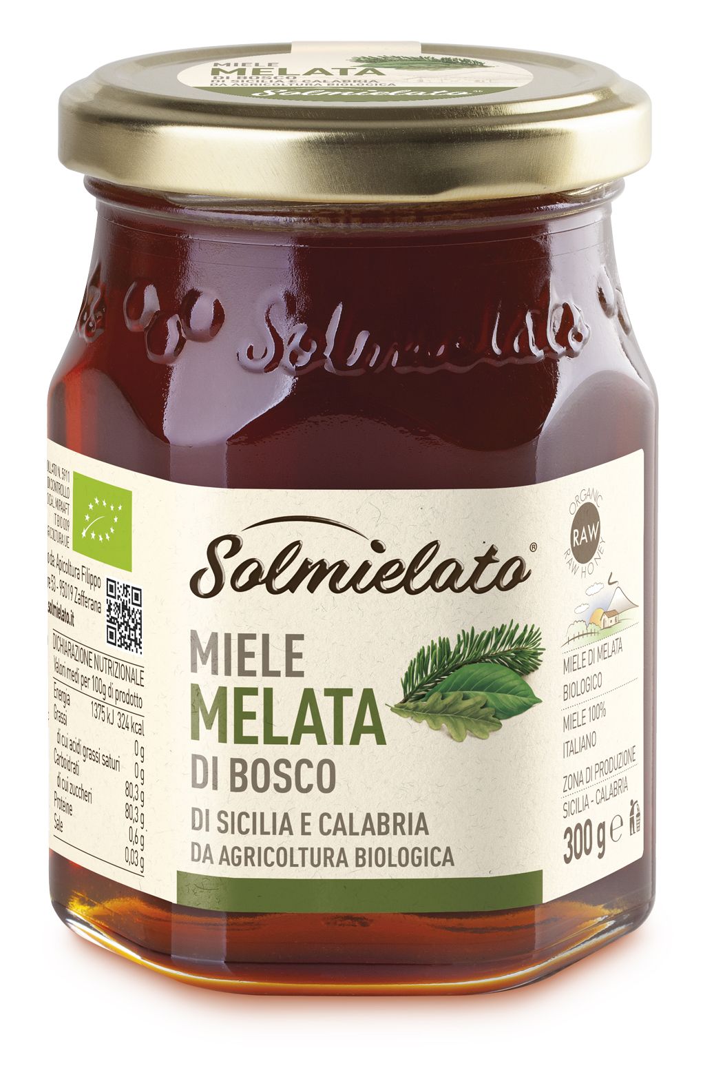 Glas med Solmielato honningdug honning, Sicilien - Italien