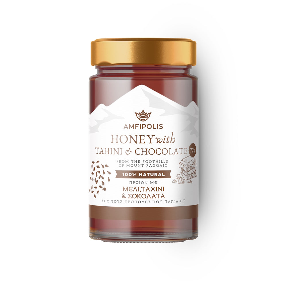 Glas med Amipolis honning med Tahini og Chokolade, Grækenland