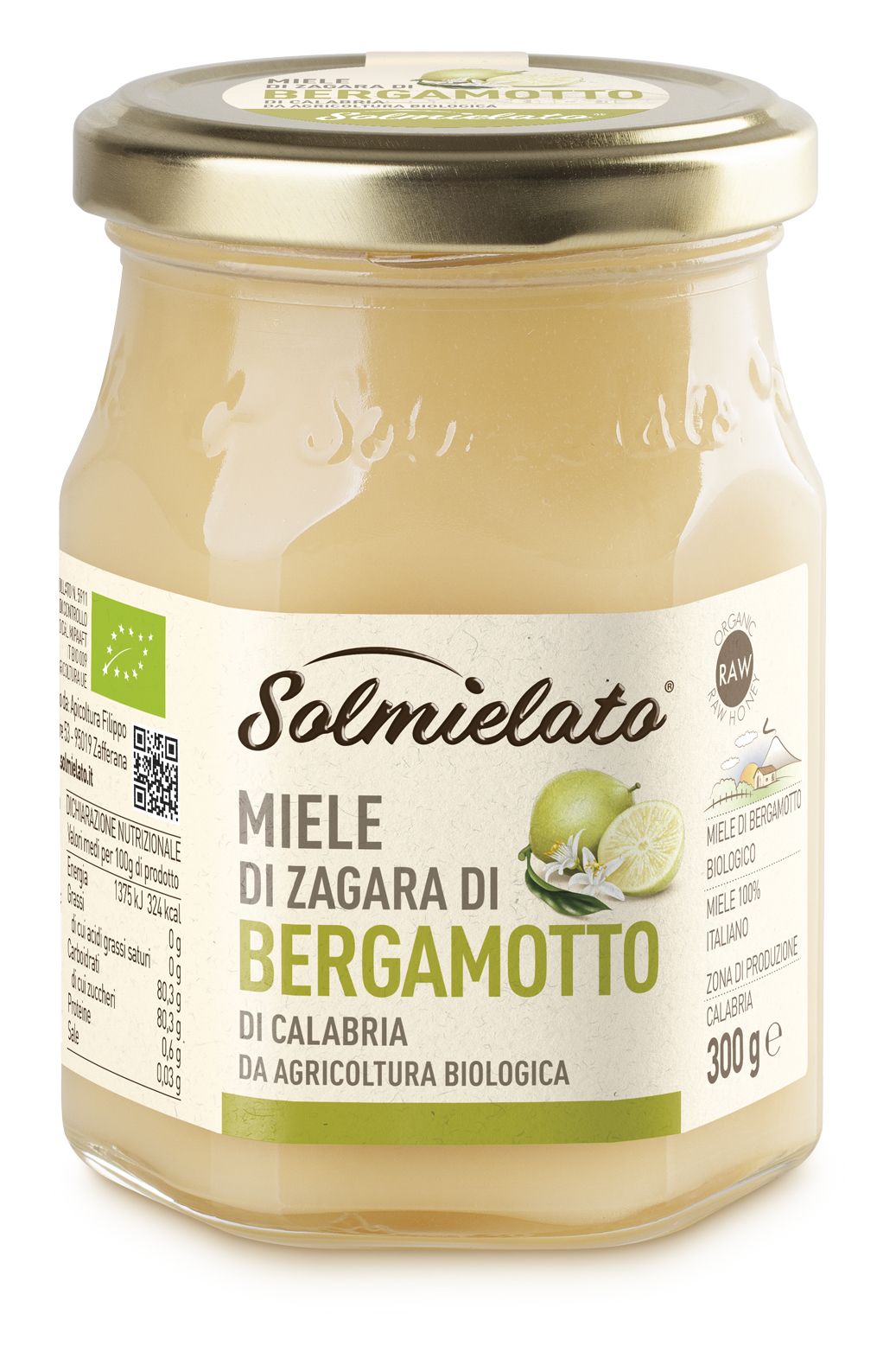 Glas med Solmielato  bergamote honning,  Sicilien - Italien