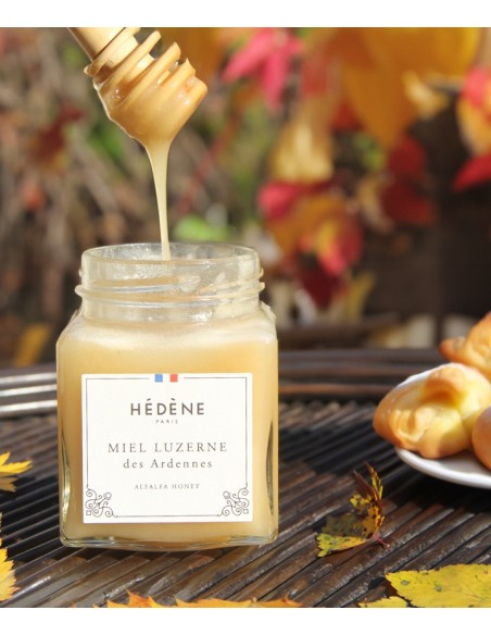 Glas med Hédéne honning, Luzerne des Ardennes,  Frankrig