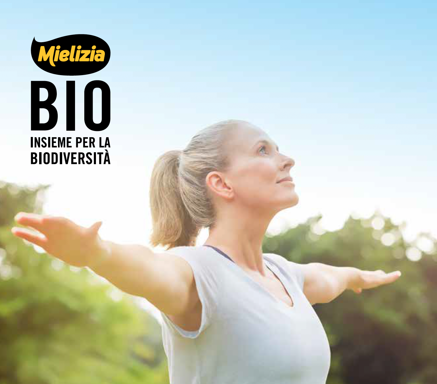 Billede af kvinde der dyrker sport, fra Mielizia Bio, honning sportsdrik, Italien